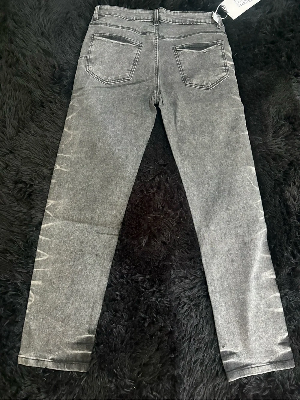 Men's Skinny Jeans in Washed Black